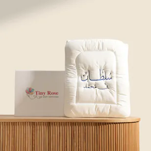 Tiny Rose Personalized Baby Blanket Tiny Rose Personalized Baby Blanket