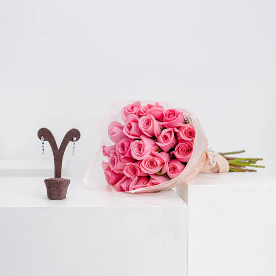 Felizmoda Colored Earrings Dots | 20 Rose Revival Bouquet