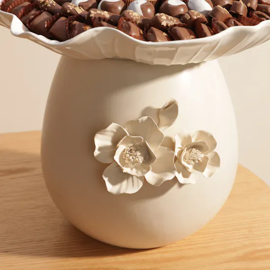 Floward Eid Mubarak Floral Chocolate Ceramic Tray