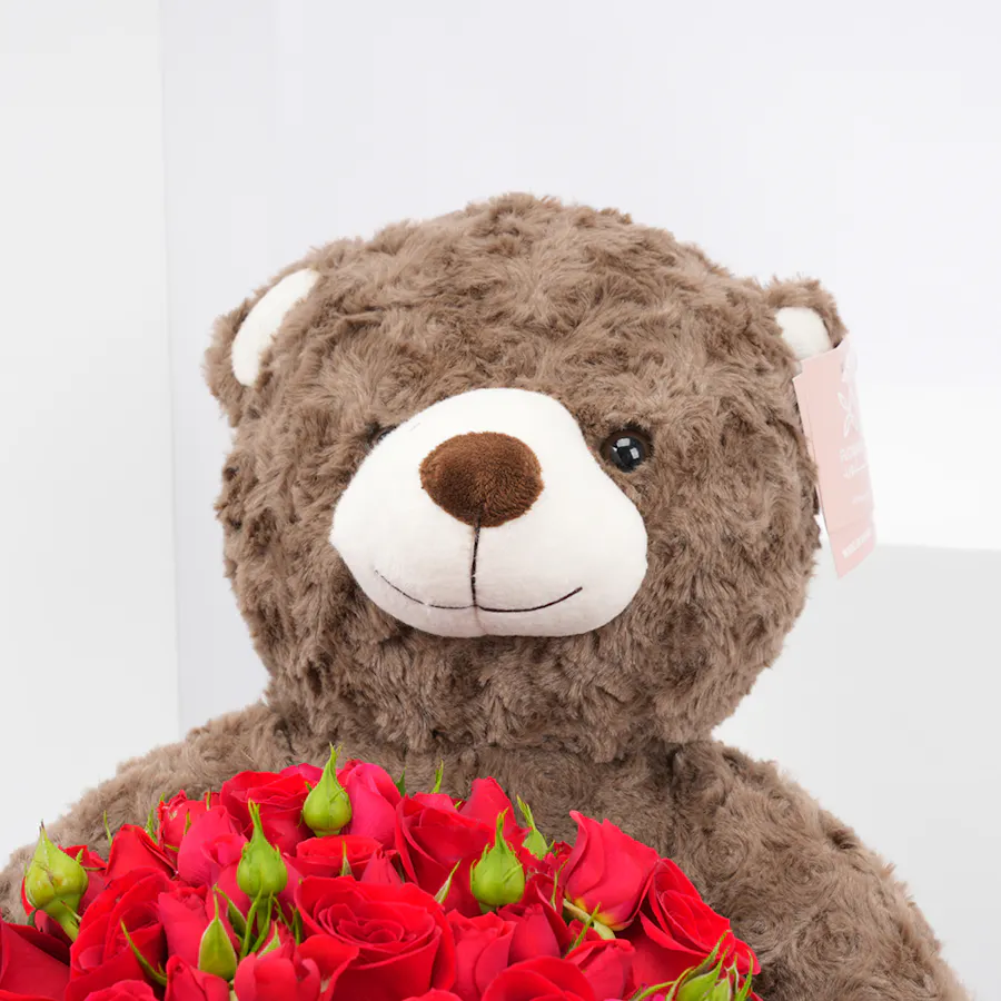 Koki Brown Bear | Red Vase 5