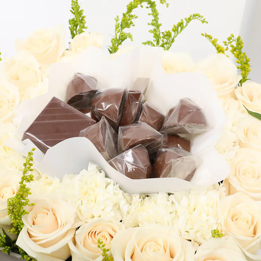 White Rose Box | Chocolates Drawer 3