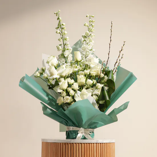 Blissful White Bloom Bouquet
