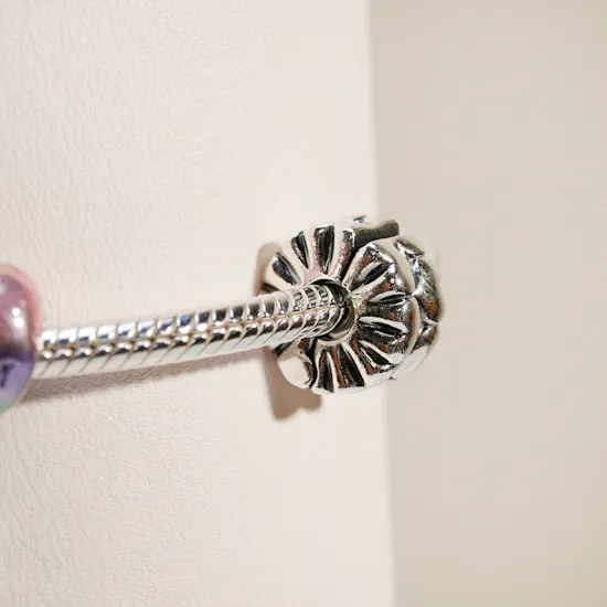 Pandora Snake Chain Birthday Heart Bracelet