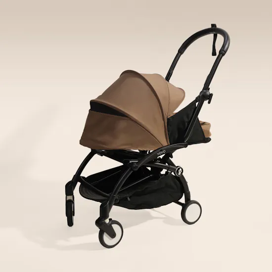 Stokke Yoyo3 Taupe with Black Frame Stroller Bundle