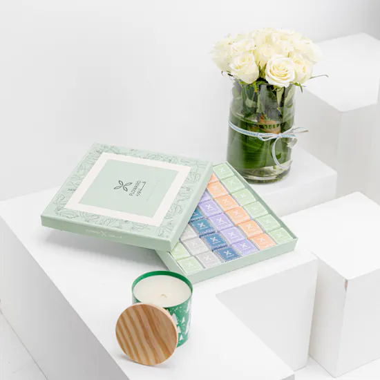 Floward Chocolates | New Year Candle & Roses