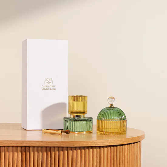 Cascades Glass Mabkhara Set Gift Box