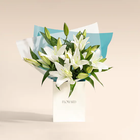 Poetic Grace White Lily Bouquet