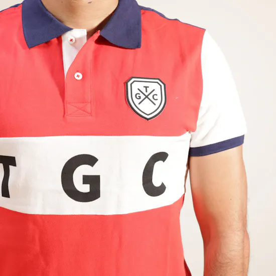 TGC Red & White Shield Polo Shirt