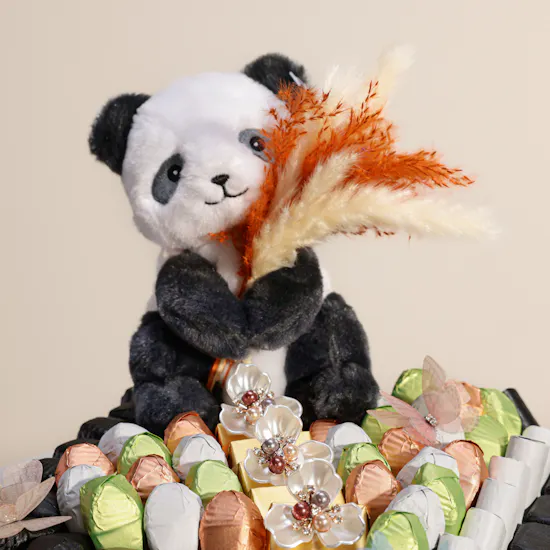 Floward Chocolates and Black Teddy Bear Tray