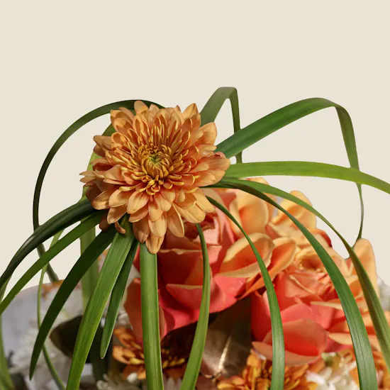 Amber Orbit Flower Vase