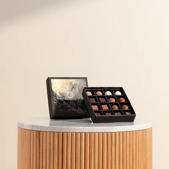 Sweetzerland Black Truffle & Praline Box | 16 Pieces