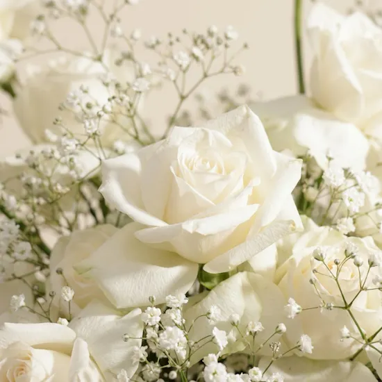 White Happy Wedding Flower Box