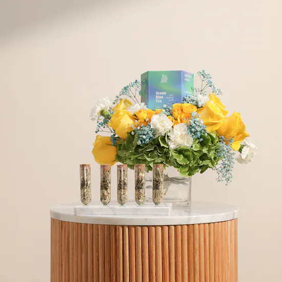Feel Good Tea Ocean Blue Tea | Cheerfull Flowers Bouquet