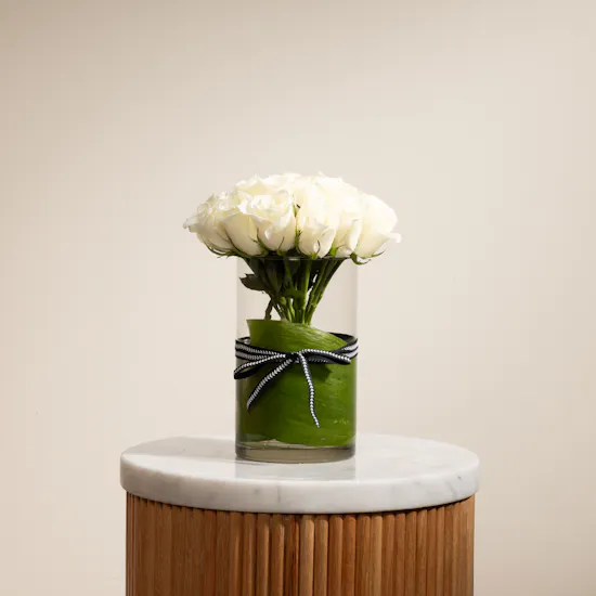 Ivory Elegance Rose Vase