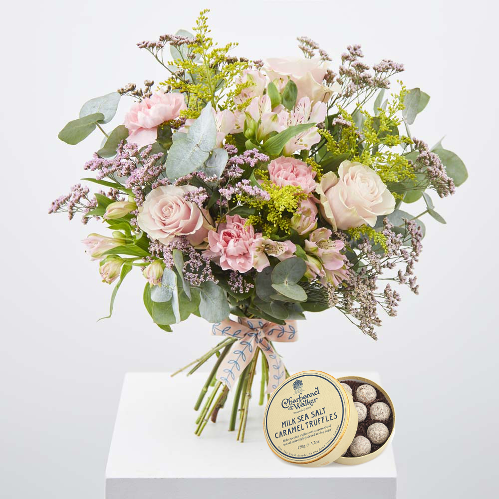 Charbonnel et Walker Milk Sea Salt Caramel Truffles | Blush Crush Bouquet