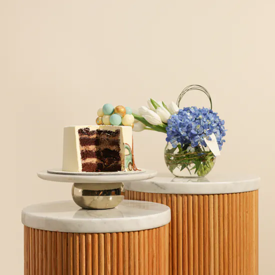 Floward Joyful Birthday Boy Cake | Little Joy Flowers Vase
