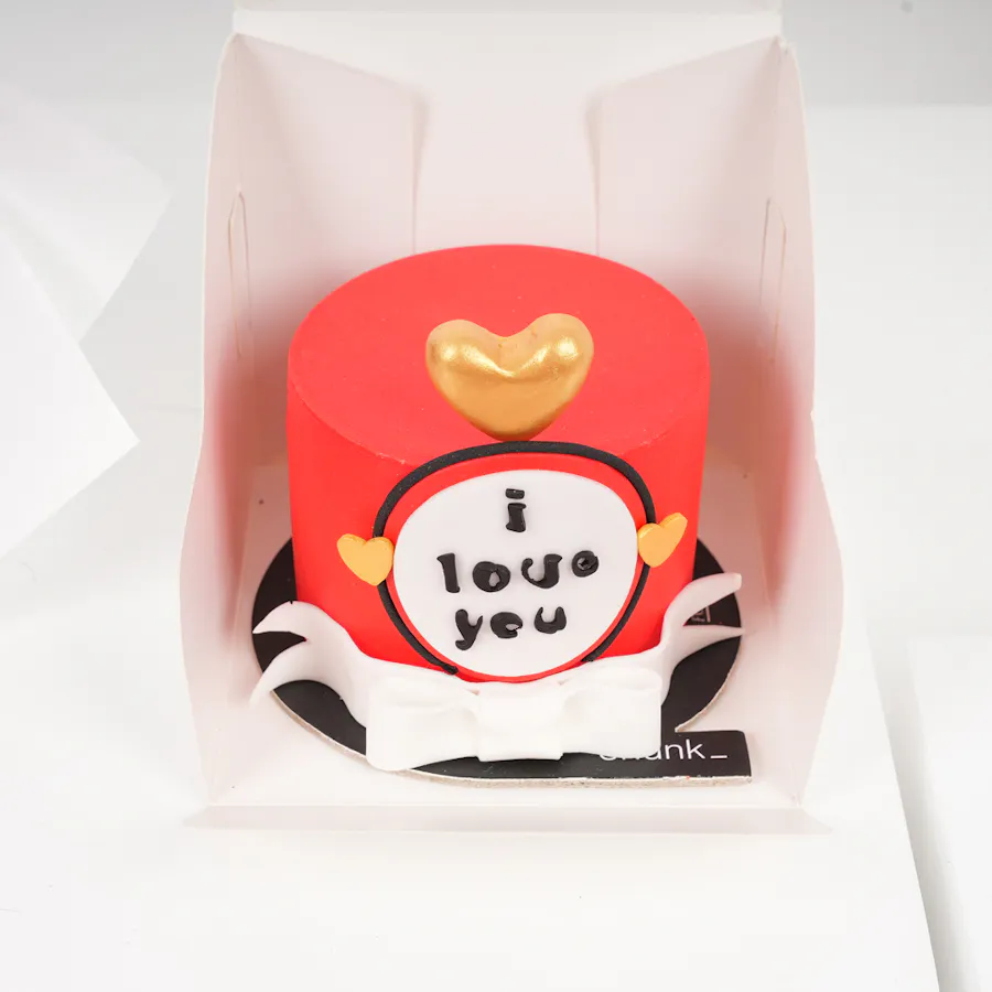 Chunk I Love you Mini Cake | Red Bouquet 3