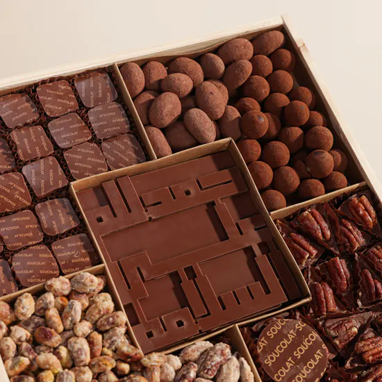 Soucolat Get Well Soon Large Chocolate Wooden Tray