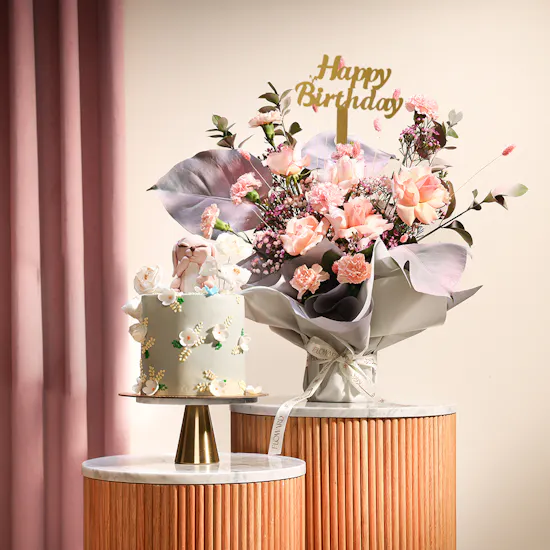 Floward Bunny Vanilla Cake | Elegance Flowers Bouquet