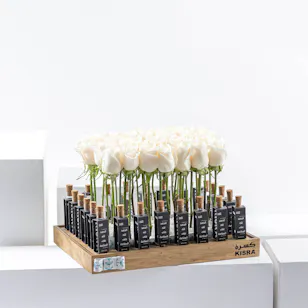 Kisra Tray | White Roses