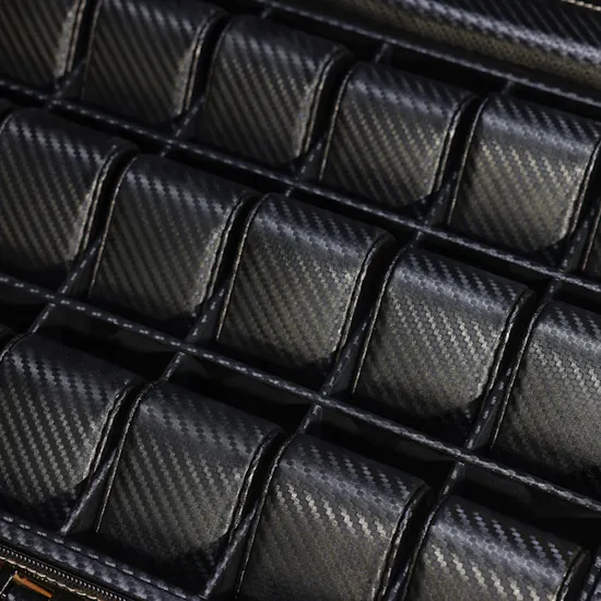Heisse & Söhne Designhütte Black Tampa Carbon Watch Box | 24 Slots