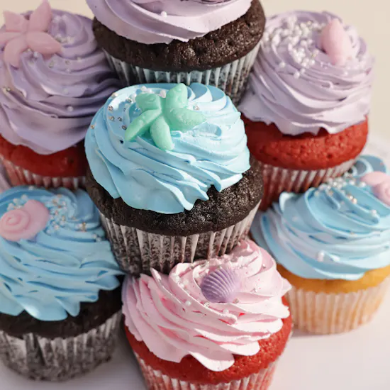 December Cake Personalized Mermaid Cupcake Tower