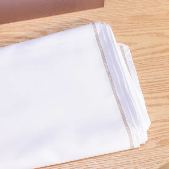 Alshal White Como Italian Fabric