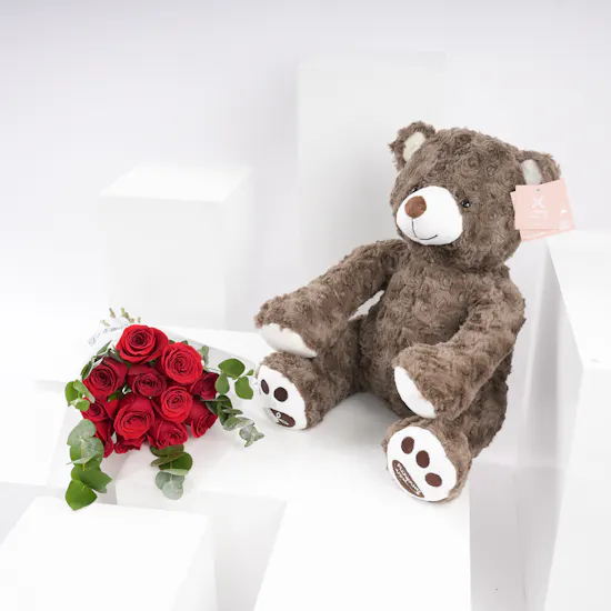 Brown Teddy Bear | Sparkle of Roses