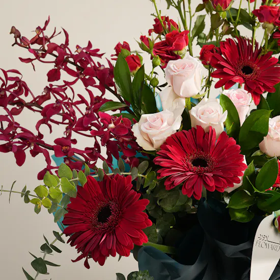 Blush and Flame Flowers Vase