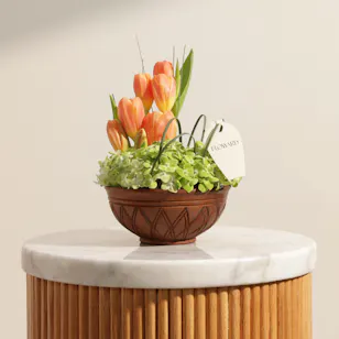 Saudi Artisanal Company Warm Flowers Wooden Vase Saudi Artisanal Company Warm Flowers Wooden Vase