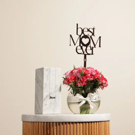 Zia Mama Silver Necklace | Mother Radiant Roses Vase