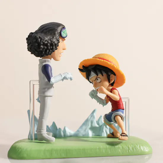 One Piece WCF Monkey D. Luffy vs Kuzan Anime Action Figure Model