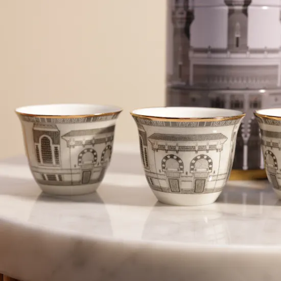 Artfeena Makkah Ceramic Cups Set