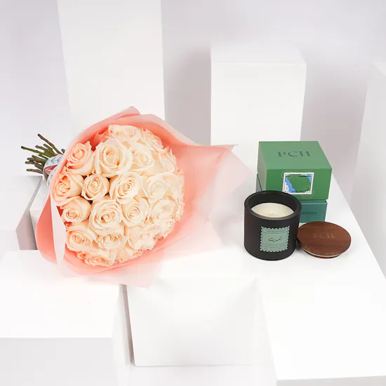 PCH Madina Scented Candle | White Roses