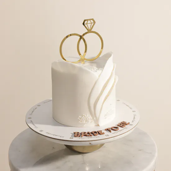 December Cake Elegant White Cake Bride To Be