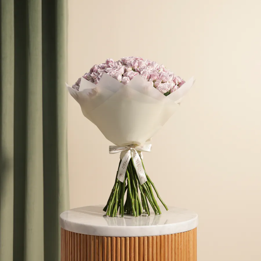 Violet Serenity Bouquet | 50 Baby Roses 6
