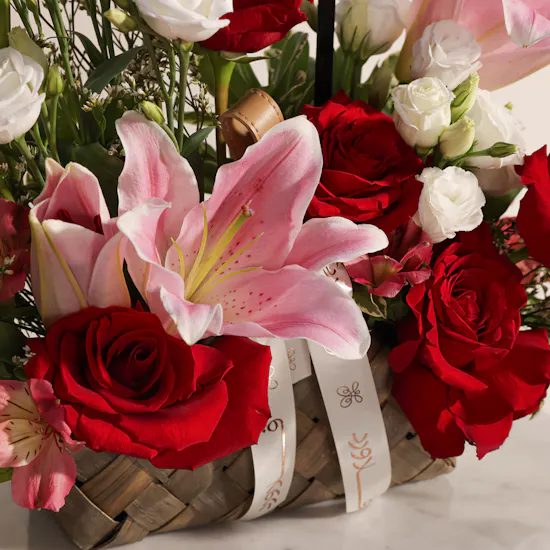 Happy Birthday Flowers Basket