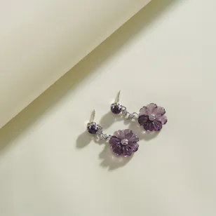 Izmirian Jewellery Amethyst Flora Diamond Earrings