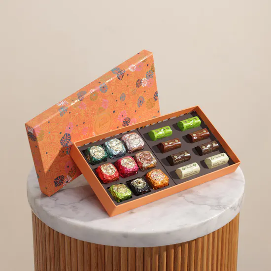 Venchi Murrine Orange Chocoviar and Ingots Chocolate Box