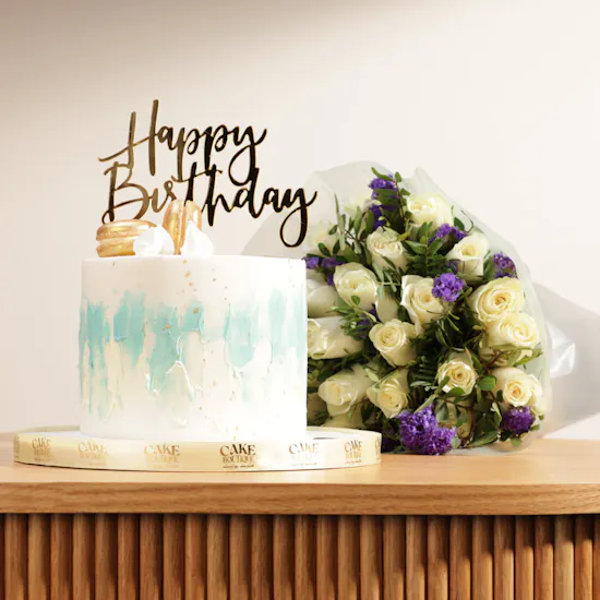 Cake Boutique Birthday Cake | Rose Bouquet