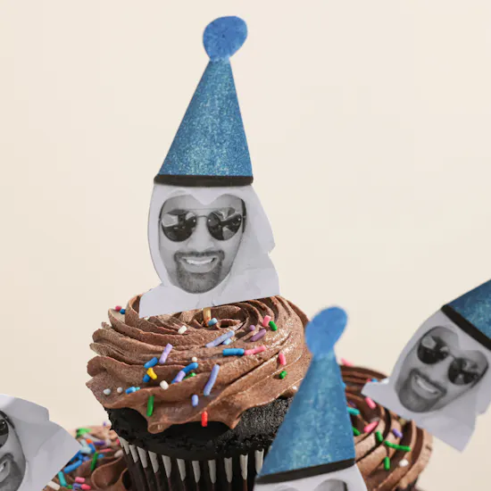 NQ's Bakery Personalized Photo Double Chocolate Cupcake Tower