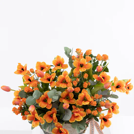Orange Flowers Basket