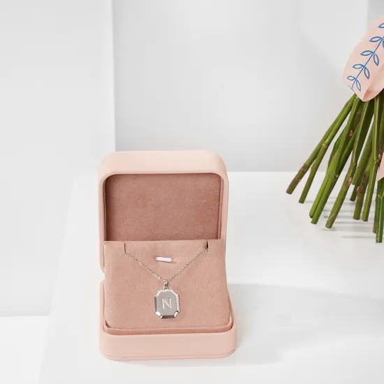 Floward Letter N Silver Necklace | Delight Roses