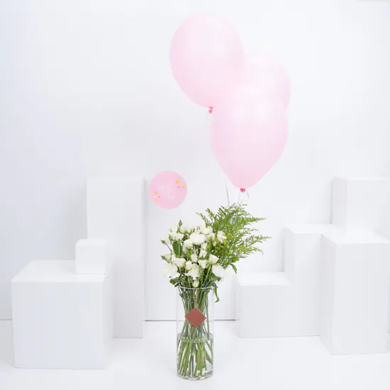 Welcome Baby Girl | White Flowers