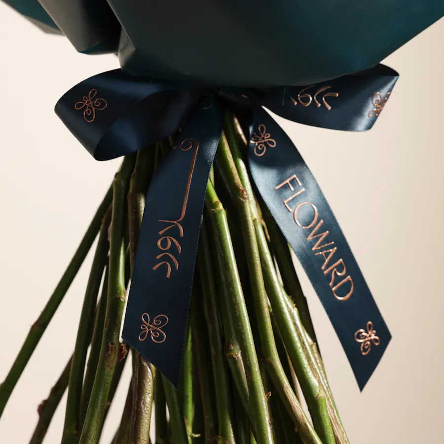 Elegant Orange Roses Bouquet | 50 Roses 3