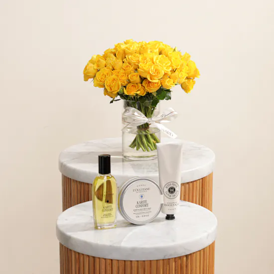 L'Occitane Shea Butter Nourishing Trio Set | Golden Reverie Flower