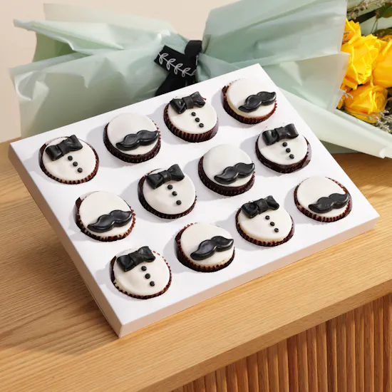 NJD Dad Chocolate Cupcakes | Yellow Blooms