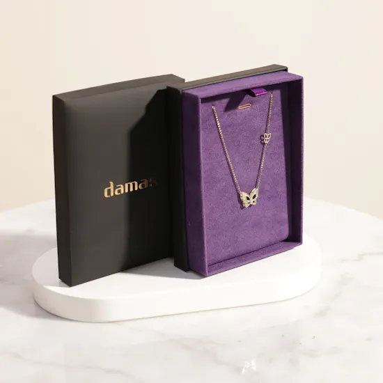Damas Farfasha Petali Del Mare Butterfly Necklace