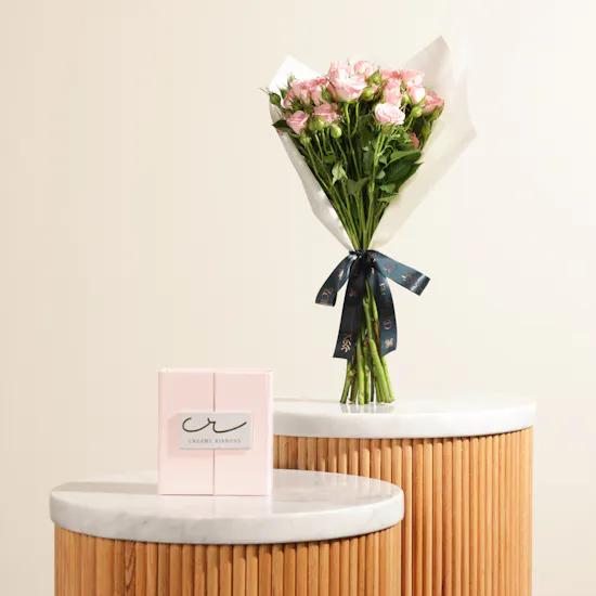 Creamy Ribbons Nutella Chocolate Sea Salt Brownies Box | Elegant Flowers
