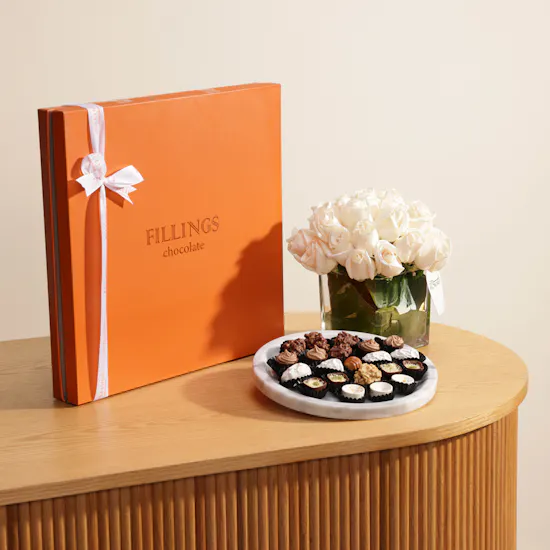 Fillings Chocolate Box | White Roses